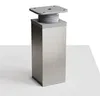4er Set sossai moderne Möbelfüße in Inox/Grau 60mm Produktbild-Vorschau 2