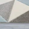 Kurzflor Teppich Wohnzimmer Türkis Grau Pastellfarben Produktbild-Vorschau 2