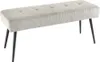 Design Sitzbank BOUTIQUE 100cm hellgrau Cord schwarze Produktbild-Vorschau 12