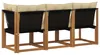 vidaXL Outdoor Mittel- und Ecksofa mit Kissen 3 Stück Natur Produktbild-Vorschau 7