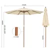 parasol ogrodowy 270 cm, parasol zewnętrzny wykonany z Podgląd zdjęcia produktu 5