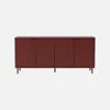 sweeek - Sideboard mit Holzdekor und Metall 4 Türen 160cm - Produktbild-Vorschau 2