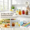 set di 12 bicchieri 450 ml con coperchio blu, color argento Anteprima dell’immagine prodotto 2
