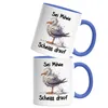 Sei eine Möwe Scheiss drauf Böse Möwe Tasse Blau - Lustiges Produktbild-Vorschau 2