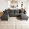 Merax U-förmiges Ecksofa 6-Sitzer, Soffa mit Produktbild-Vorschau 2