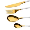 Besteckset Edelstahl 16-teilig Lisboa weiß/gold BERGNER Produktbild-Vorschau 2