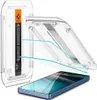 A screen protector kit for a smartphone, showing the installation guide and the phone. Náhľad obrázku produktu