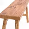 A close-up, studio shot of a wooden bench against a white background. Produktbild-Vorschau
