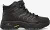 A black hiking boot with blue accents is shown against a white background. Voir les images du produit