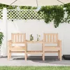 vidaXL Banc de jardin avec table 2 places en pin massif Voir les images du produit 2