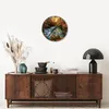 Wanduhr - Rund - Glasuhr - Park Wasserfall Wasser - 40x40cm Produktbild-Vorschau 7