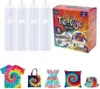 A tie-dye DIY kit with bottles and examples of tie-dyed items. Produktbild-Vorschau