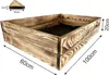 A wooden planter box with dimensions indicated by measurement lines and text. Produktbild-Vorschau