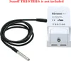 A Sonoff TH10/TH16 smart switch with a connected waterproof temperature sensor. Produktbild-Vorschau