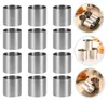 Edelstahl Kuchenringe 12er Set, 6cm Backformen für Dessert Produktbild-Vorschau 3