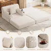 Divano letto MODFU rivestito in tessuto corduroy, divano Anteprima dell’immagine prodotto 4