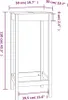 vidaXL Tavolo da bar bianco 50x50x110 cm in legno di pino Anteprima dell’immagine prodotto 9