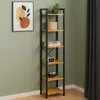 Regał industrialny loft wysoki 6 półek dąb czarny metal Podgląd zdjęcia produktu 6