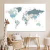 MuchoWow® Poster Weltkarte - Pastell - Weiß 180x120 cm - Produktbild-Vorschau 7