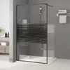 vidaXL Sprchová zástena pre sprchovací kút čierna 115x195 Náhľad obrázku produktu 2