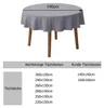 Tafelkleed, polyester, 140 cm, rond, grijs, afwasbaar, Productafbeelding-voorbeeld 5