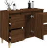 Waschbeckenunterschrank Braun Eichen-Optik 80x33x60 cm , Produktbild-Vorschau 4