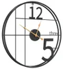 vidaXL Wanduhr Schwarz Ø50 cm Eisen Produktbild-Vorschau 3