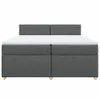 vidaXL Lit boxspring avec matelas gris foncé 200x200 cm Voir les images du produit 6