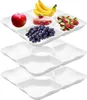 3 Stück Snackteller mit Fächern 5 Fach Snack Teiler Tablett Produktbild-Vorschau 1