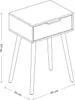 KESPER Nachttisch weiß – 40x30x59 cm – mit Schublade – - – Produktbild-Vorschau 3