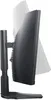 Side view of a black computer monitor on a stand, tilted upwards. Voir les images du produit