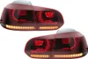 Fanali posteriori a LED per VW Golf 6 VI 08-13 R20 Look Red Anteprima dell’immagine prodotto 2