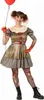 A woman in a clown costume holding a red balloon. Náhled obrázku produktu