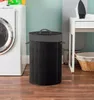 Okrągły Kosz Na Pranie Bieliznę Bambusowy Zamykany Składany Podgląd zdjęcia produktu 5
