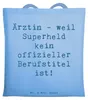 Mr. & Mrs. Panda Tote Bag Spruch Ärztin Superheld - Sky Produktbild-Vorschau 1