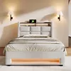 OKWISH Lit tapissier 90x200cm avec coffre,Lit coffre Lit Voir les images du produit 2
