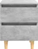 Comodino con gambe in pino grigio cemento 40x35x50 cm Anteprima dell’immagine prodotto 9