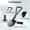 Wiltec Klappspaten 58 x 15 cm aus Stahl, Multifunktion Produktbild-Vorschau 6