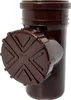 A brown drainpipe fitting with a removable cap. Náhľad obrázku produktu
