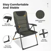 HOMECALL Campingstuhl Hochlehner klappbar Schwarz/Grün – Produktbild-Vorschau 5