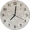 Glasuhr Wanduhr Küchenuhr Echt-Glas 30fi cm Klinker weiß Produktbild-Vorschau 1