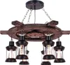 TIBU Hängelampe aus Holz Vintage Lampe Ruder Wohnzimmer E27 Produktbild-Vorschau 3