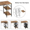 A desk with shelves and different configurations shown, alongside an illustration of assembly. Anteprima dell’immagine prodotto