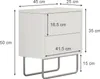 Table de chevet Vicco Calvin Blanc 45x50cm, Model 40693 Voir les images du produit 3