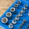AREBOS Sada nástrčných kľúčov Torx 34 ks | E- a T-profil | Náhľad obrázku produktu 4