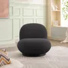 Loungesessel Emma aus Teddy Bouclé drehbar - Schwarz Produktbild-Vorschau 3