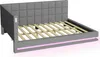 OKWISH Lit Banquette 140x200 cm avec Rangement et LED, Lit Voir les images du produit 6