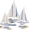 Mini Holz-Segelboot, 21,5 cm, Deko, Maritim, Nautischer Produktbild-Vorschau 1