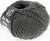 A ball of dark gray yarn with a label. Produktbild-Vorschau