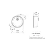 Technical drawing of a sink with dimensions and specifications. Produktbild-Vorschau